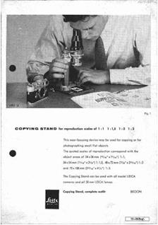 Leica Copying manual. Camera Instructions.